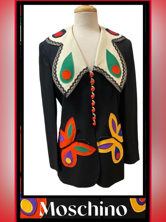 MOSCHINO Cheap & Chic Jackets & Blazers - MOSCHINO Cheap & Chic Italy Black Butterfly Jacket Sz 46/12 ( fits like a 10)